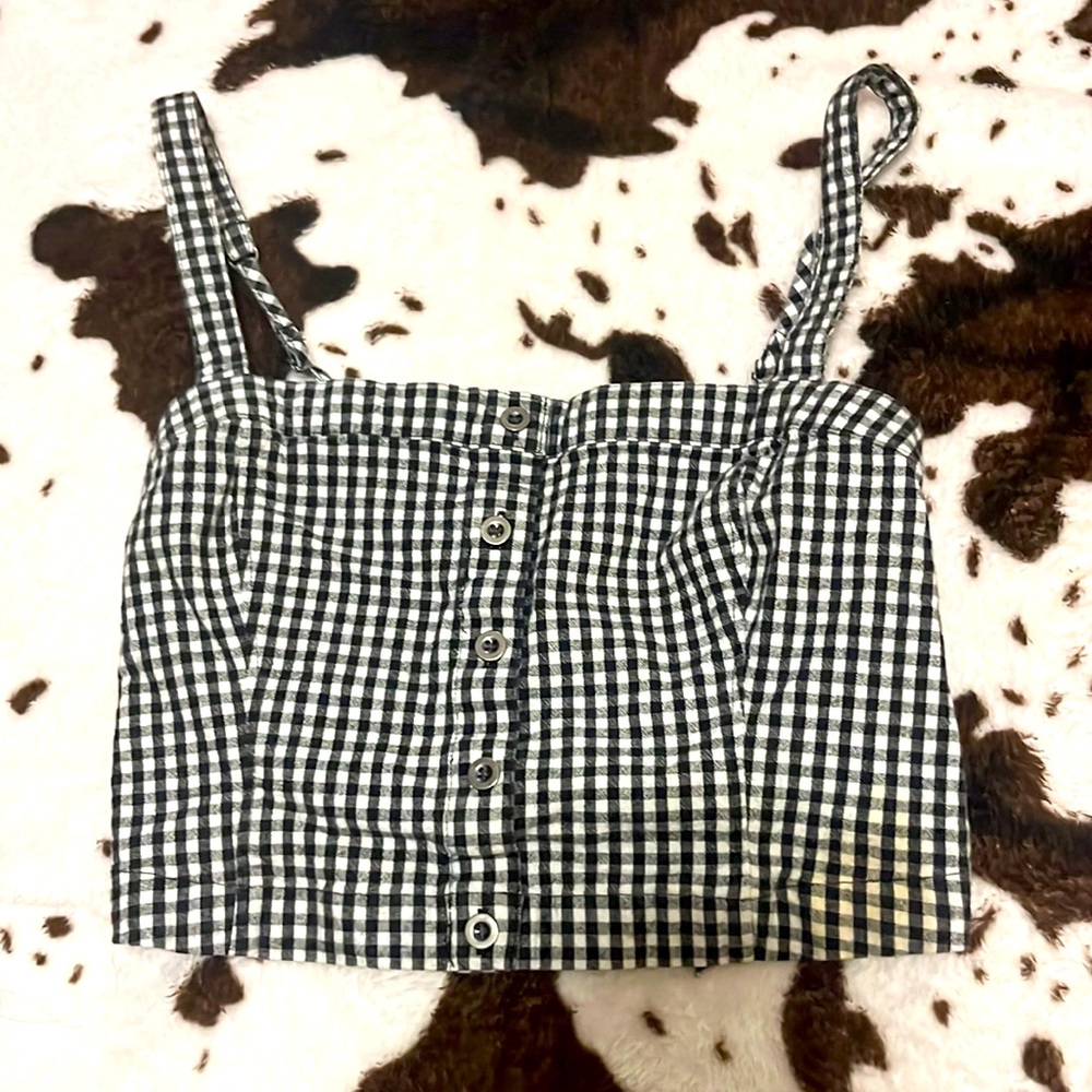 Hollister Plaid Crop Top